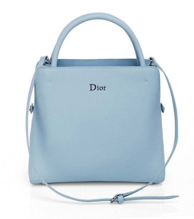 dior bar medium top handle bag calfskin 0906 light blue